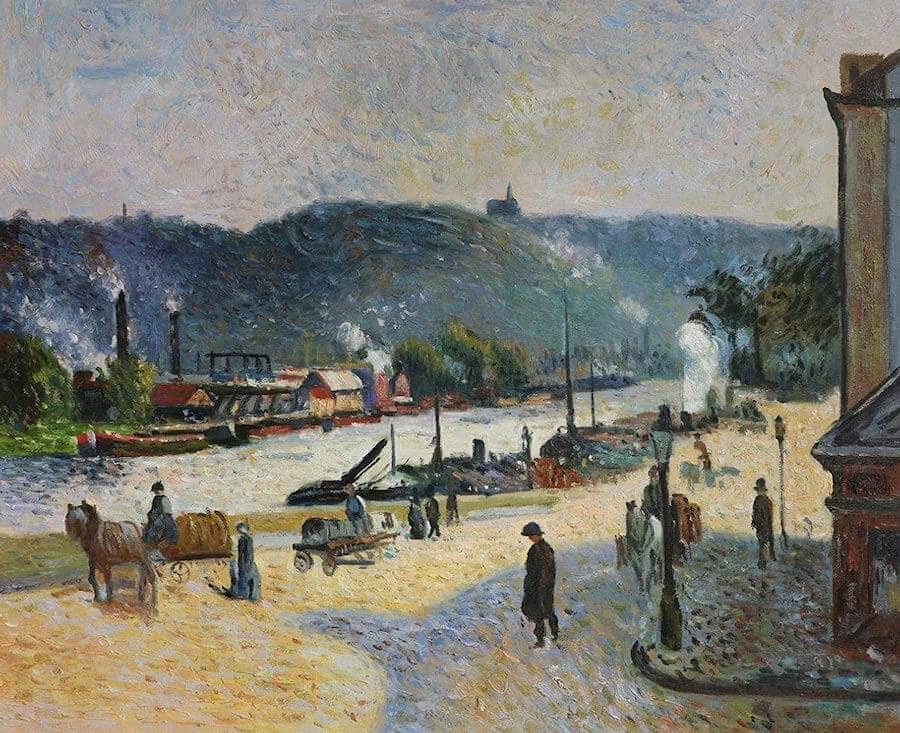 The Quays at Rouen, 1883 by Camille Pissarro
