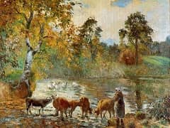 The Pond at Montfoucault by Camille Pissarro